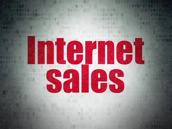 Marketingové koncepce: internetový prodej na digitálních dat. papír na pozadí — Stock fotografie