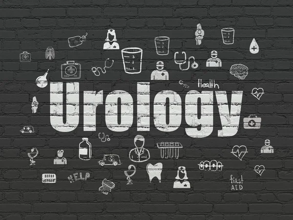 Medicine concept: Urology on wall background — Stock Photo, Image