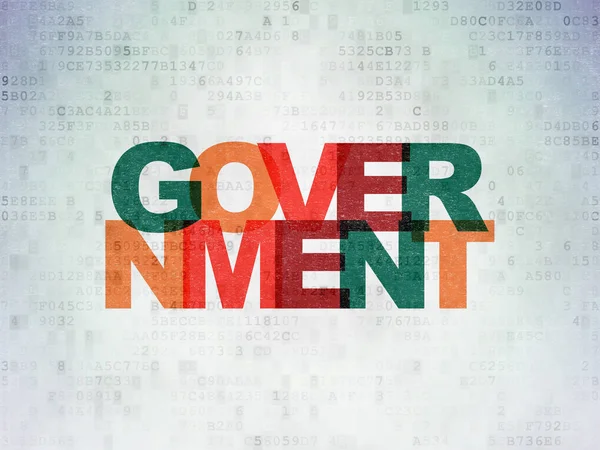 Politik-konceptet: regeringen på Digital Data papper bakgrund — Stockfoto