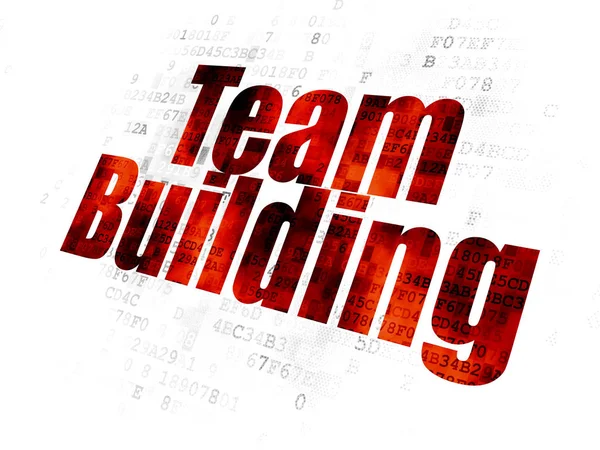 Finans konceptet: teambuilding på digital bakgrund — Stockfoto