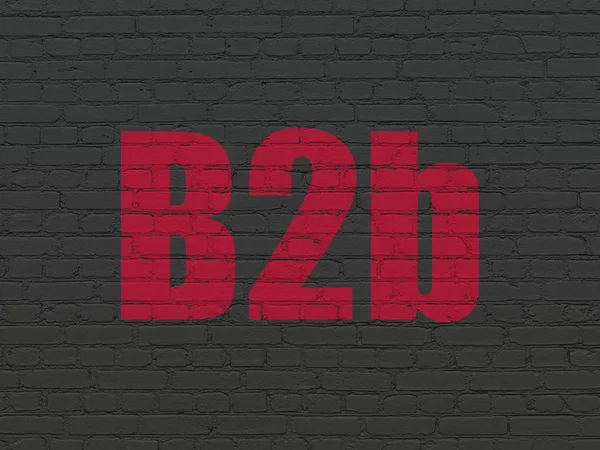 经营理念： b2b 的背景墙上 — 图库照片