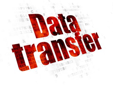 Veri kavramı: veri aktarımı üzerinde dijital arka plan
