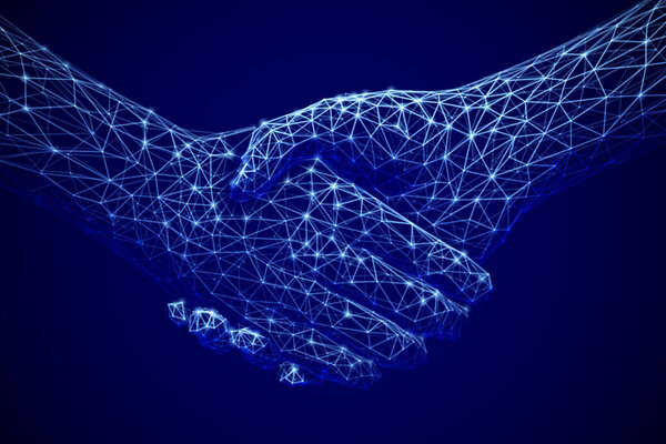 Информационные технологии в бизнесе, цифровой сделке или онлайн-торговле: цифровое рукопожатие
.