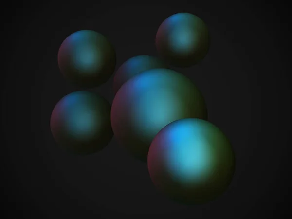 Fondo futurista abstracto con esferas 3D . — Vector de stock