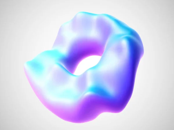 Torus azul 3D aislado sobre fondo blanco . — Archivo Imágenes Vectoriales