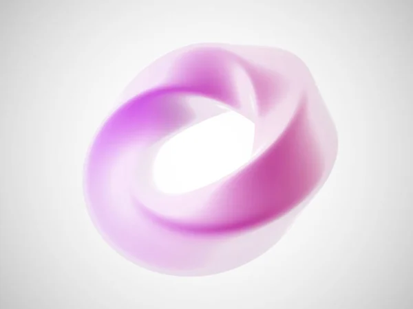 Torus rosa 3D aislado sobre fondo blanco . — Vector de stock