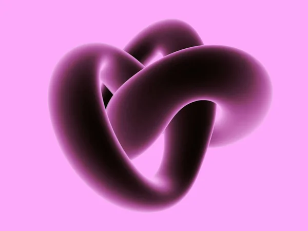 3D абстрактна геометрична форма ізольована на рожевому фоні . — стоковий вектор