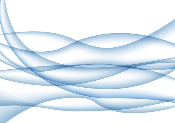 Fondo abstracto con ondas azules, línea de movimiento, gradiente de color. Vector — Archivo Imágenes Vectoriales