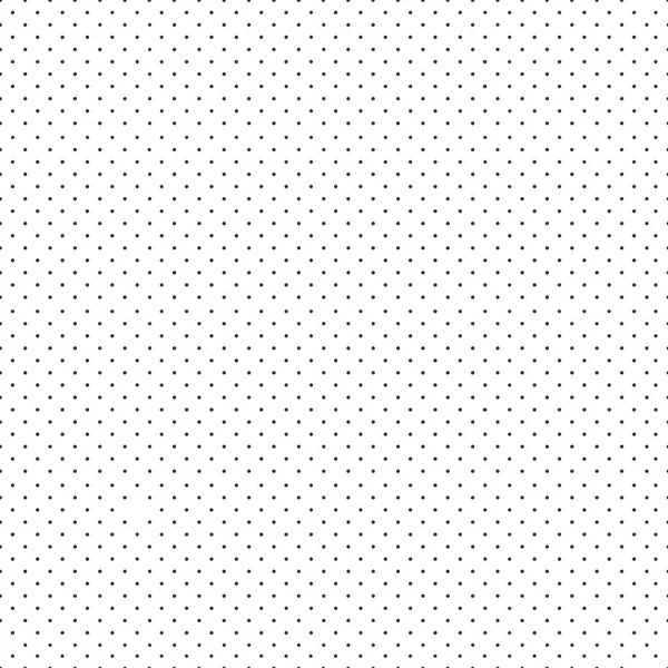 Motif sans couture à pois, petits points noirs sur fond blanc. Vecteur — Image vectorielle