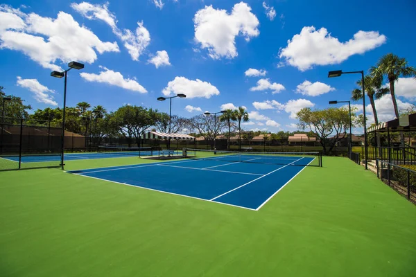 Court Tennis Bleu Vert West Palm Beach Floride États Unis — Photo