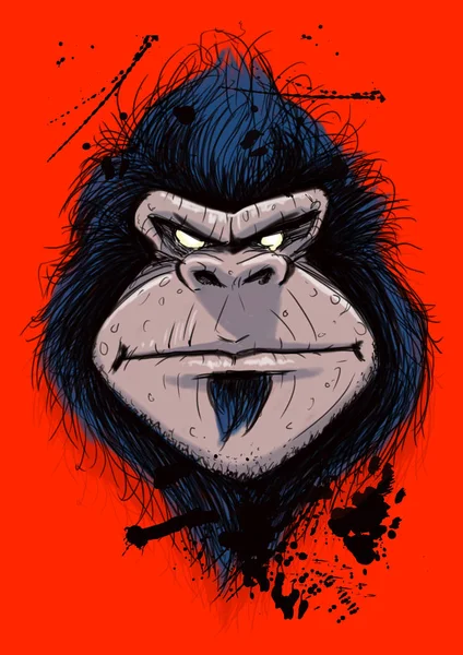 Portrail Of angry gorilla