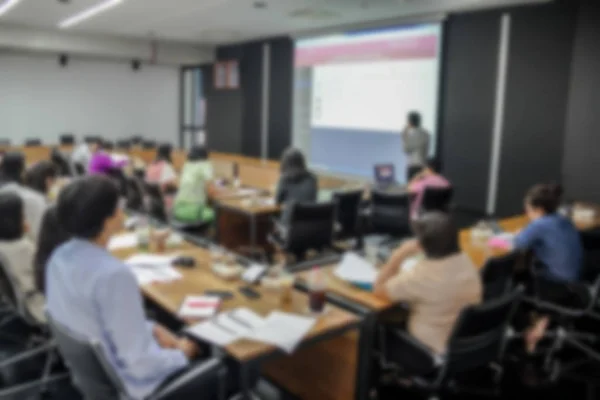 Suddig bakgrund, business Conference utbildning lärande Coaching publik möteskoncept. — Stockfoto