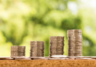 Para yığını, kavram büyüyen iş başarı.