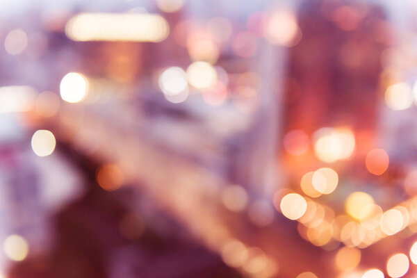 Abstract Bokeh blurred color light background, copy space.