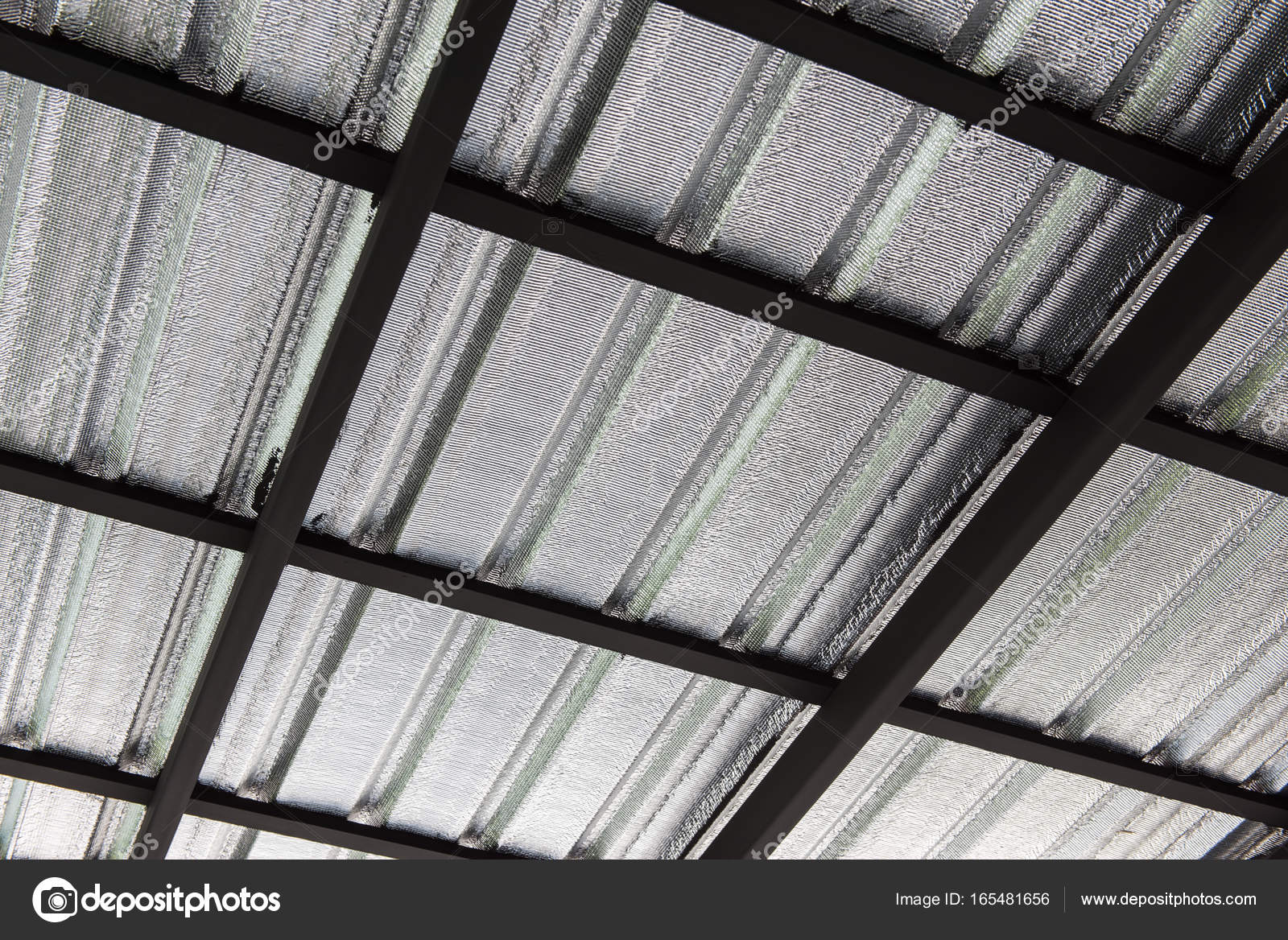 Garage Roof Construction By Scaffolding And Metal Sheet
