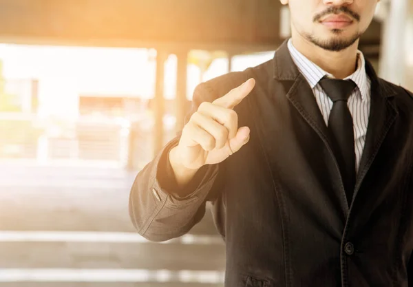 businessman pointing his finger to you, Business success concept, copy space.
