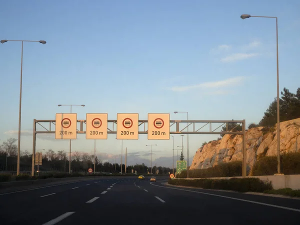 Periferiaki Imittou Papagos Cholargos Atenas Grecia Diciembre 2019 Los Coches — Foto de Stock