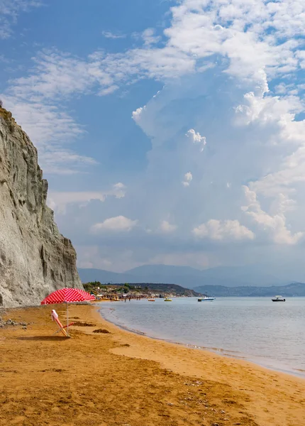Goldener Sand Strand Der Insel Kefalonia Ionischen Meer Griechenland — Stockfoto