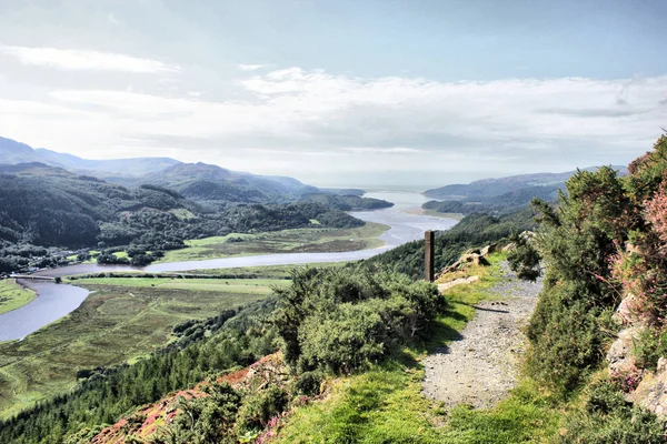 Vista do Estuário Mawddach no País de Gales — Fotografia de Stock