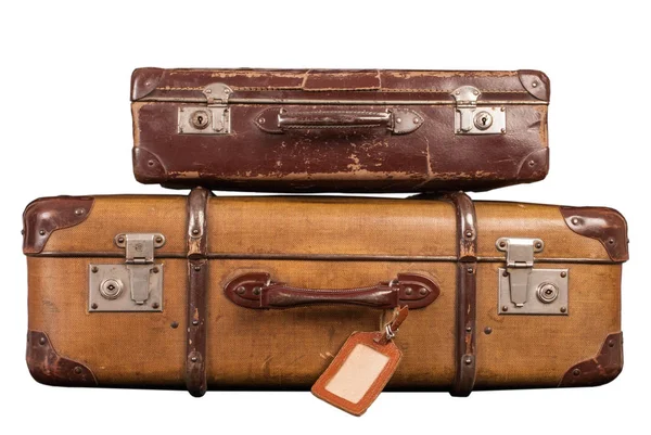 Dwie stare walizki — Zdjęcie stockowe