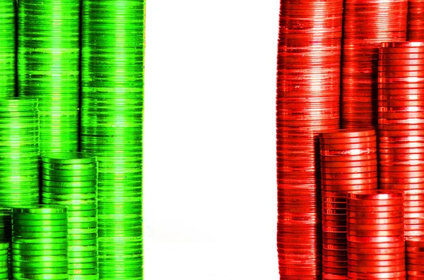 Bandera italiana dinero — Foto de Stock