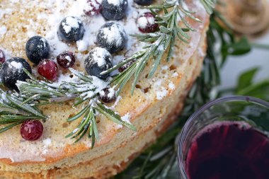 lezzetli kış kek masada