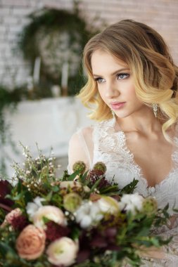 güzel romantik gelinin sabah