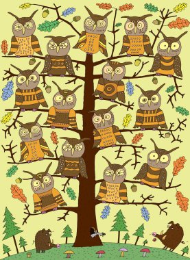 Görsel puzzle - bul baykuş yok maç ile bir.
