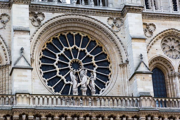 Okno Katedra Notre Dame w Paryżu Obraz Stockowy