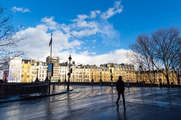 Tylne światło Paryż krajobraz Obrazek Stockowy