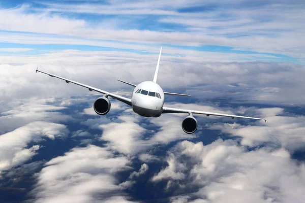 Plane in the sky flight travel transport airplane background