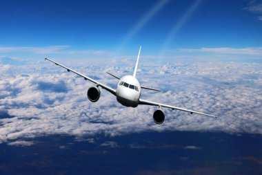 Uçağın arka planda gökyüzü uçuş seyahat etmek ulaşım uçak
