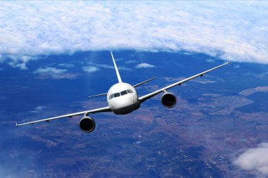 Uçağın arka planda gökyüzü uçuş seyahat etmek ulaşım uçak