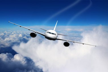 Uçağın arka planda gökyüzü uçuş seyahat etmek ulaşım uçak