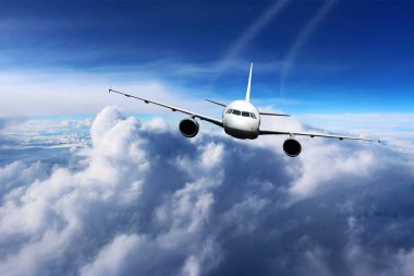 Uçağın arka planda gökyüzü uçuş seyahat etmek ulaşım uçak