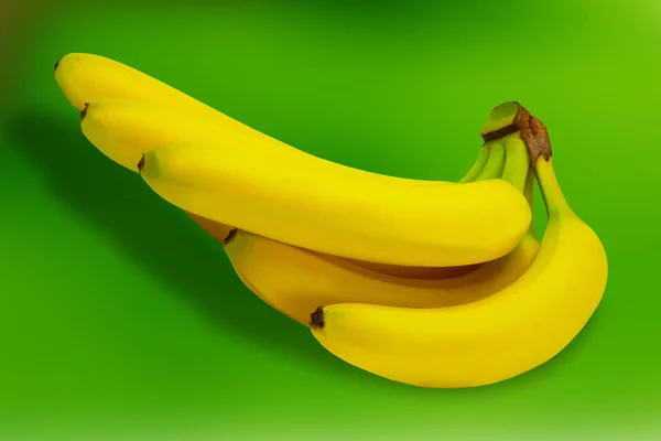 Banane フルーツ自然熱帯分離された黄色の背景 — ストック写真