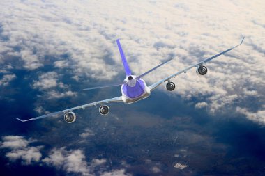 Uçağın arka planda gökyüzü uçuş seyahat etmek ulaşım uçak