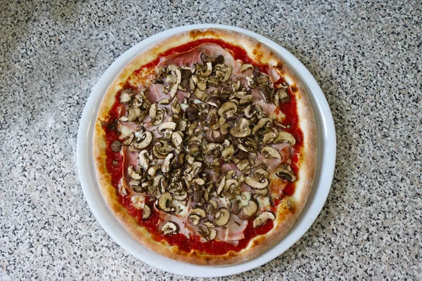 피자 버섯 음식 이탈리아 야채 — 스톡 사진