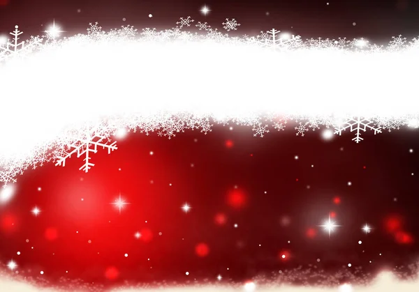 Weihnachten Ort für Text Sterne Hintergrund rot Text Schnee Illustration — Stockfoto
