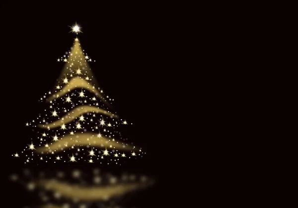 Noel ağacı altın ışıkları yıldızlar arka plan mavi kırmızı kar örnek kurdu 