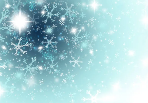 Natale sfondo neve texture oro blu rosso stelle — Foto Stock