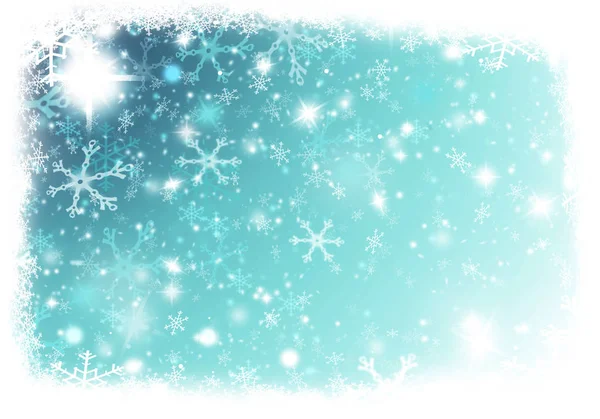 Natal Fundo Neve Ilustração Luzes — Fotografia de Stock