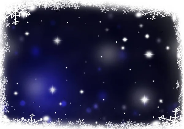 圣诞背景雪插图灯 — 图库照片