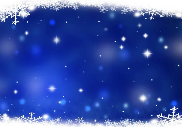 クリスマス背景雪図ライト — ストック写真