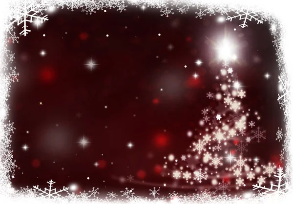 Kerstboom Ilustration Pagina Sneeuw — Stockfoto