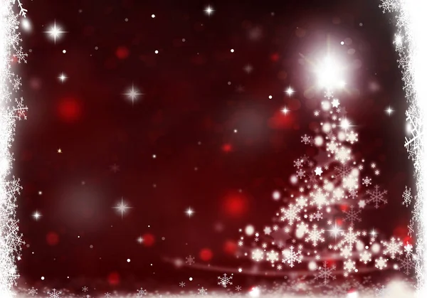 Árbol Navidad Ilustración Backgroun Nieve — Foto de Stock