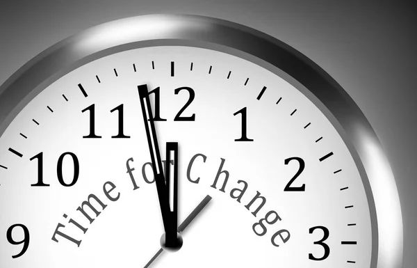 Reloj Tiempo Para Cambio — Foto de Stock