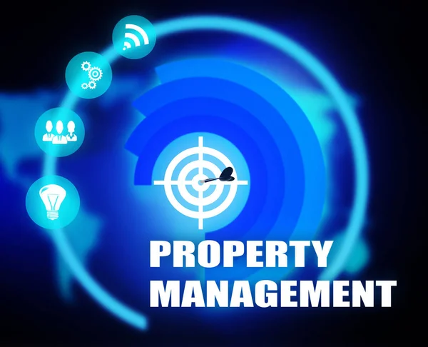 Property Management Plan Graphic Background Color — Stock Photo, Image