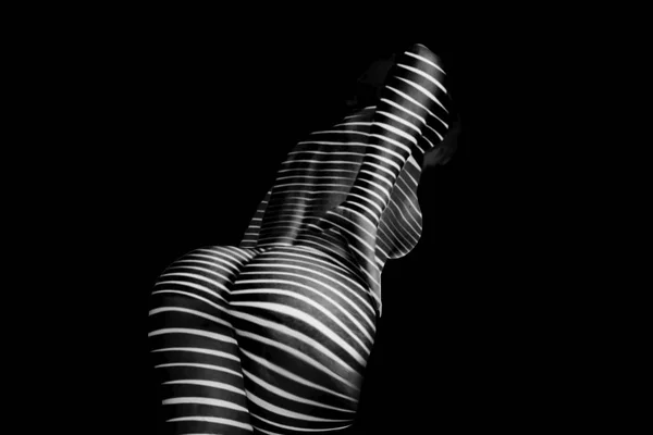 Liny White Black Woman Girl Sexy Ass Abstract — Stock Photo, Image