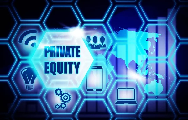Private Equity concept modern background business digital work online